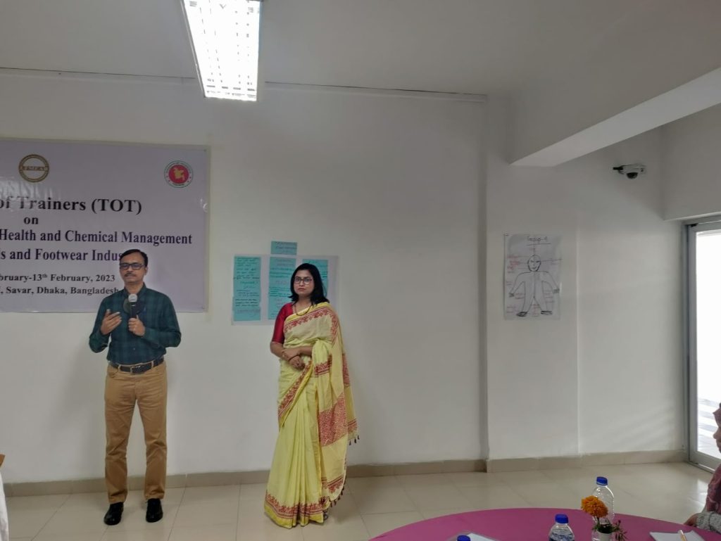 ToT course on Occupational Safety & Health and Chemical Management for Leathergoods and Footwear Industry